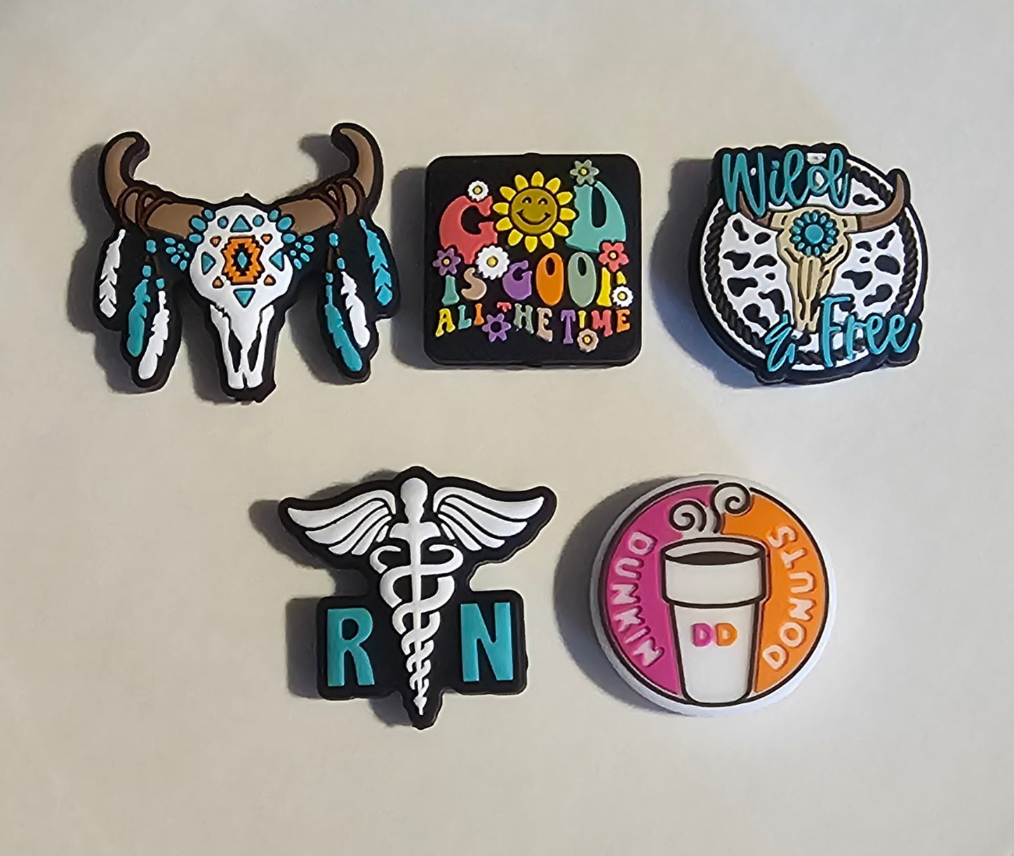 New 1 count silicone focal bead