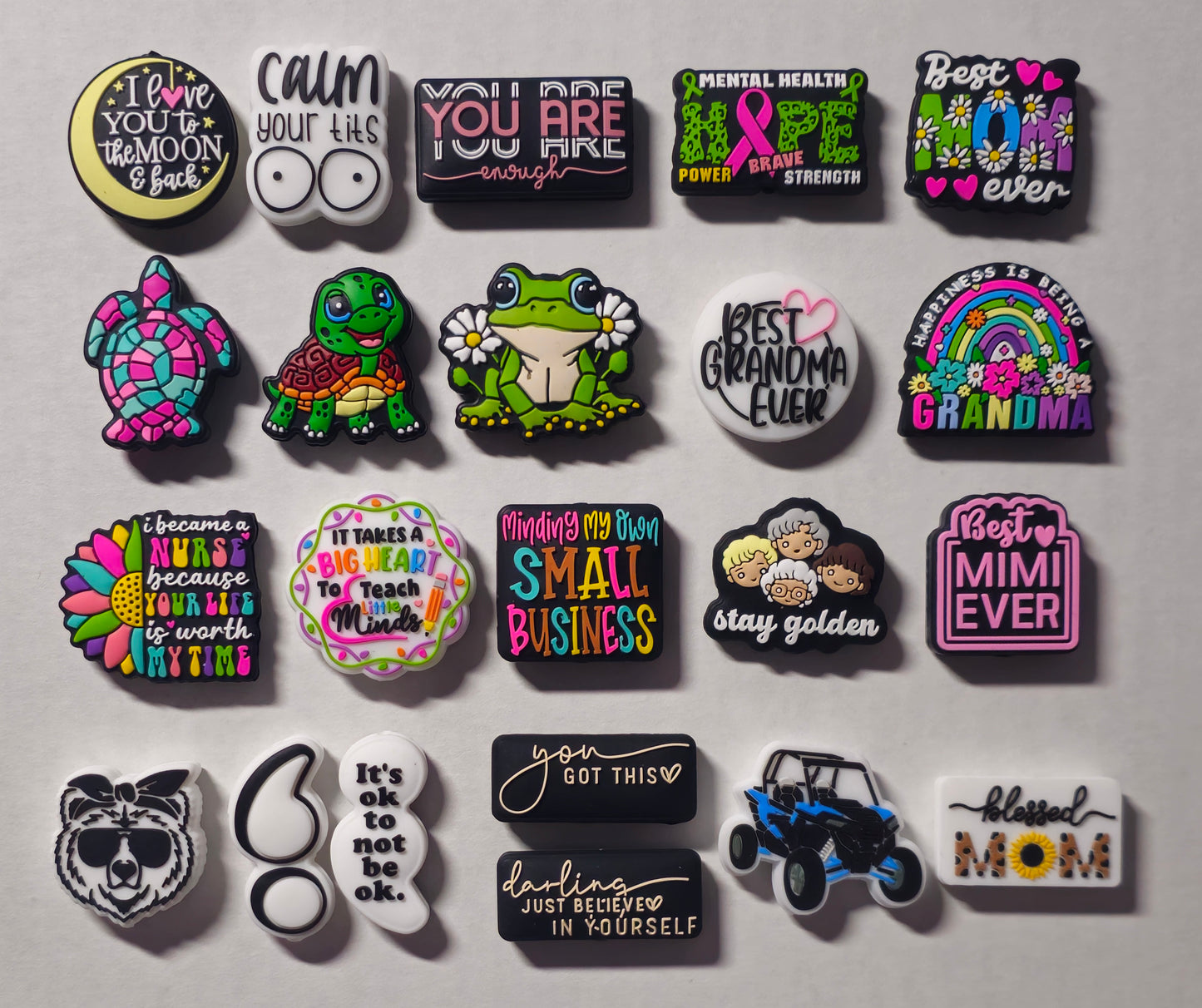 New 1 count DIY focal beads mom grandma nurse inspirational character