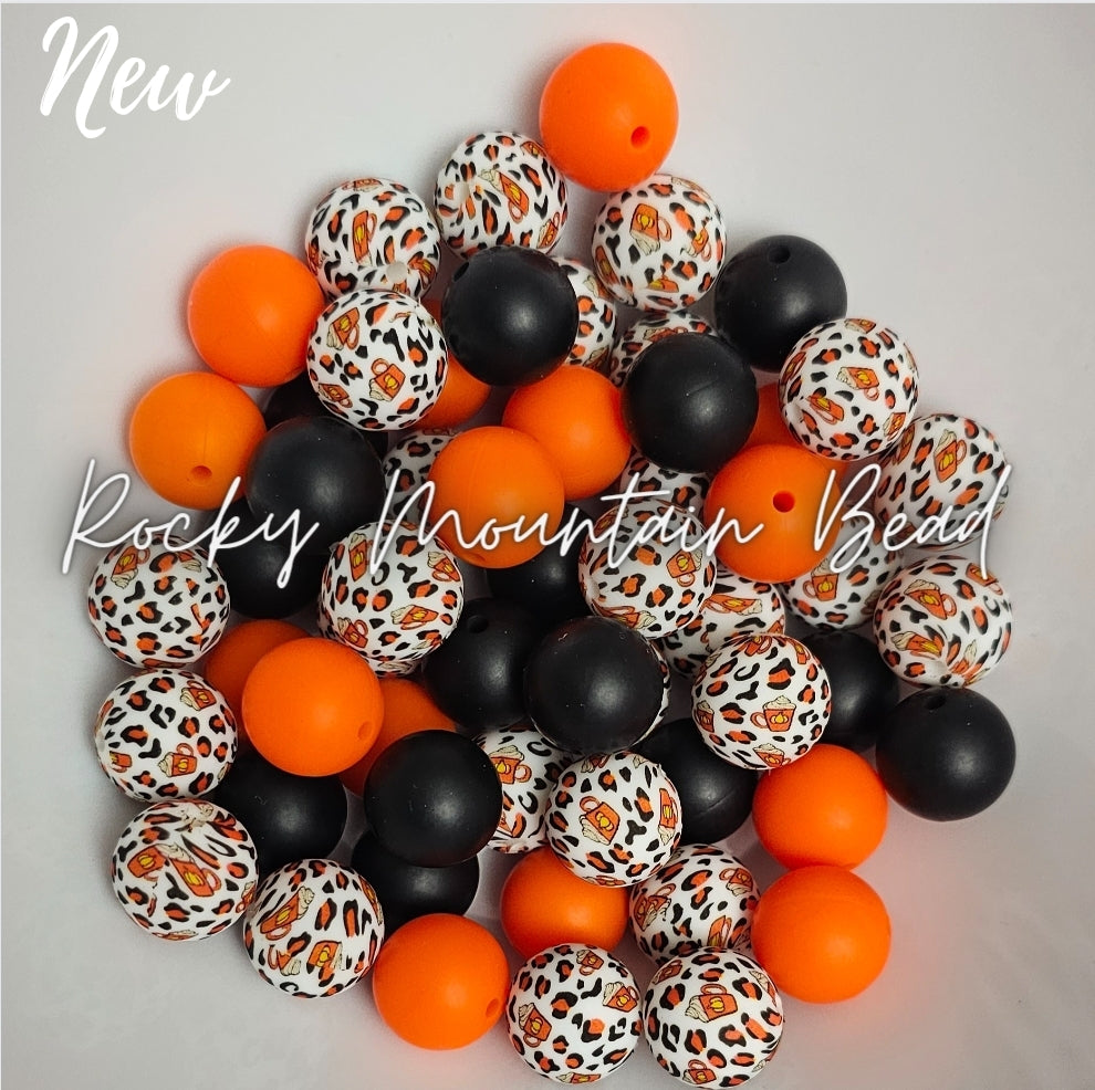 15mm pumpkin spice beads mix DIY BEADS MIX