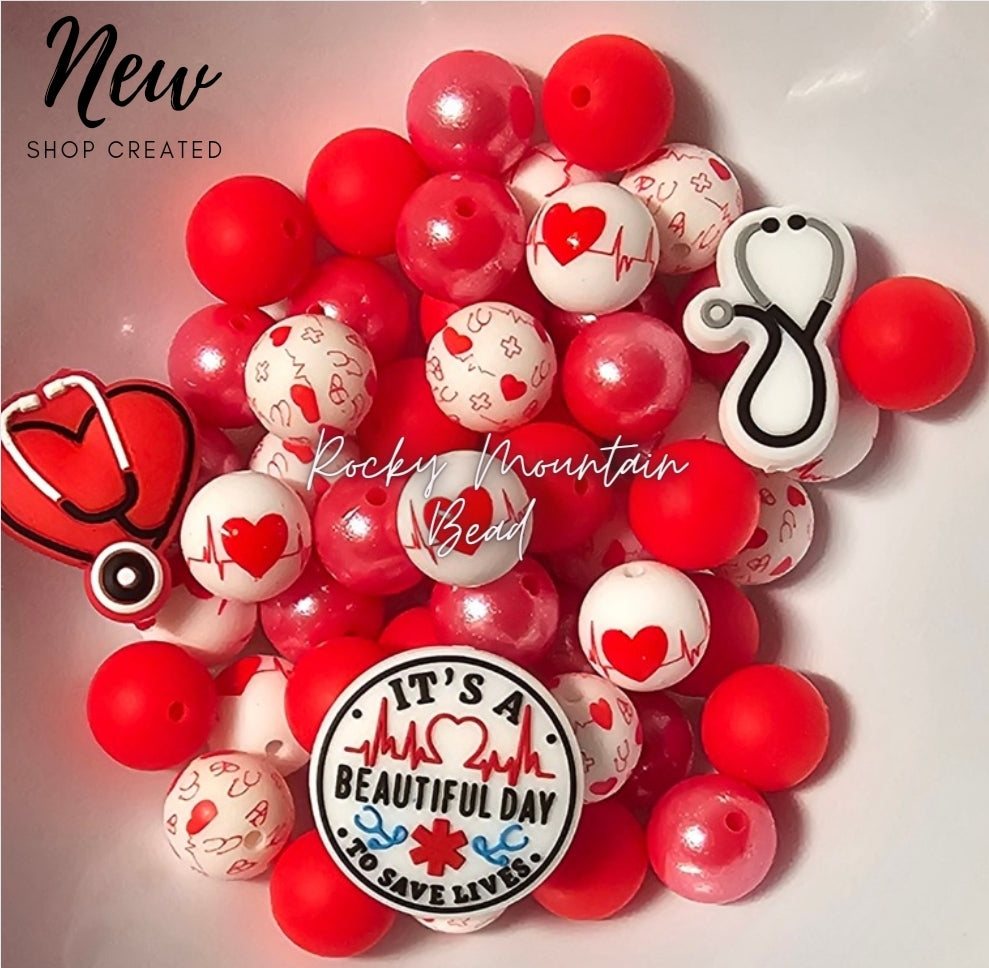 NEW DELUXE medical mix 15mm silicone includes opals 2 prints