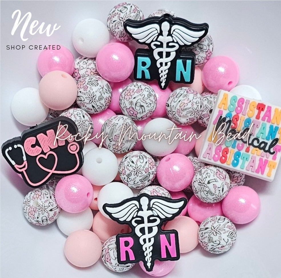 NEW DELUXE medical 15mm silicone mix includes opals DIY Beads