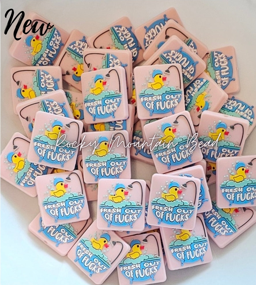 New 1 count DIY BEADS CHARMS silicone focal bead ducks and fucks