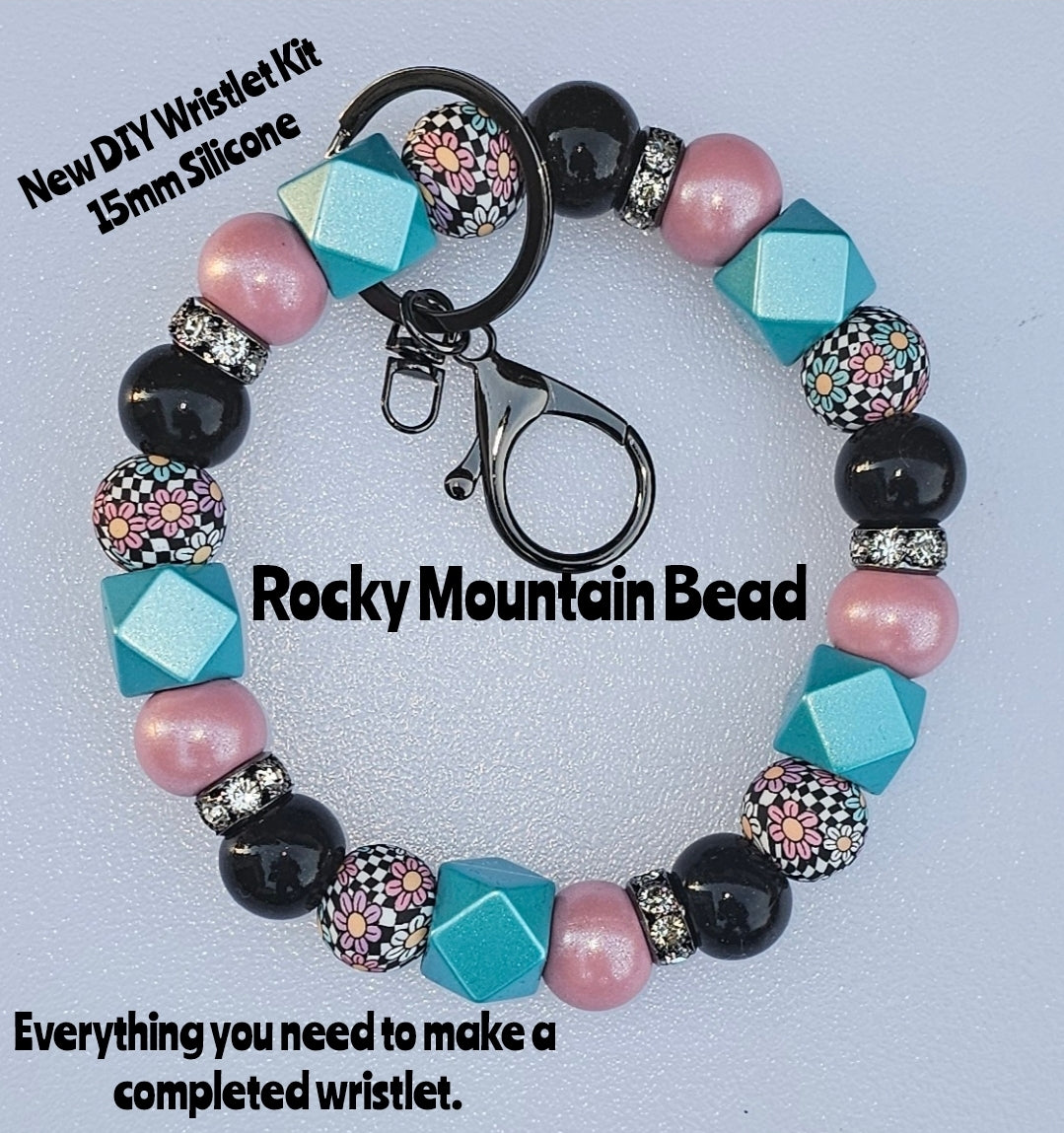 New DIY beadable wristlet kits- Ours includes everything you need includes cord clip and cute package so great for gifting 🎁