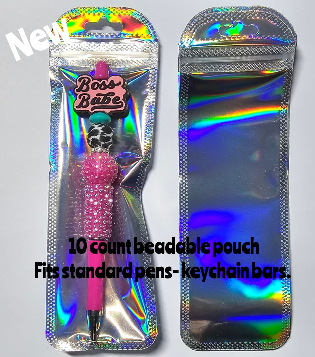 10 count pouches for standard pen and keychainss packaging
