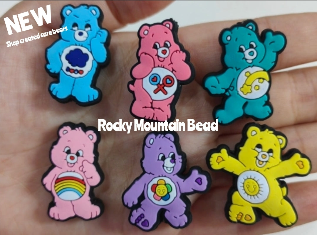 New shop made 6 count care bears focal bead set
