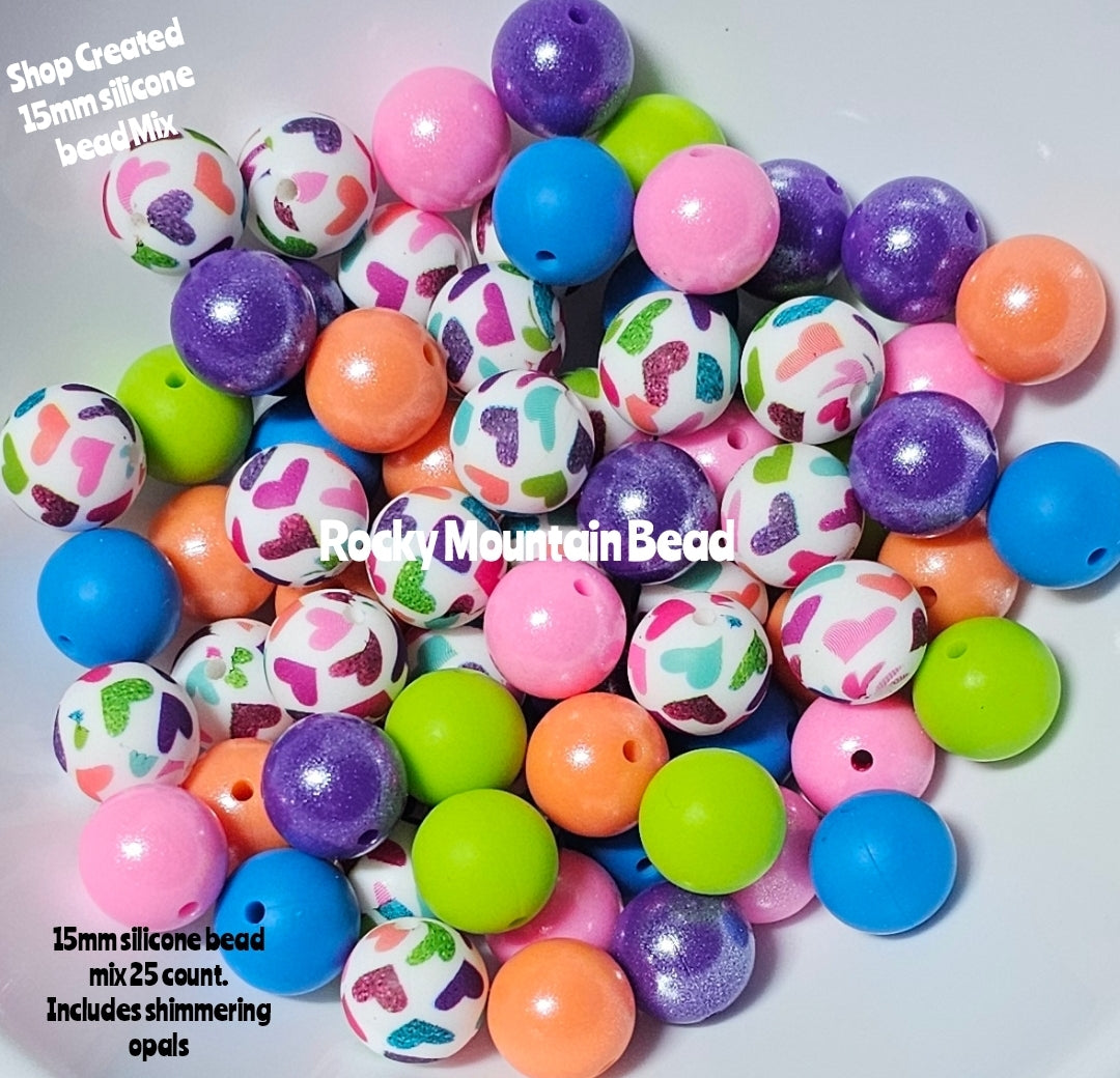 New valentines DELUXE 15mm silicone mix 25 count