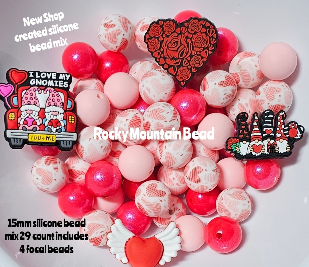 New valentines DELUXE 15mm silicone mix 29 count