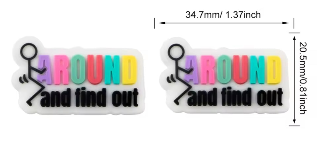 New f around find out focal bead 1 count colorful
