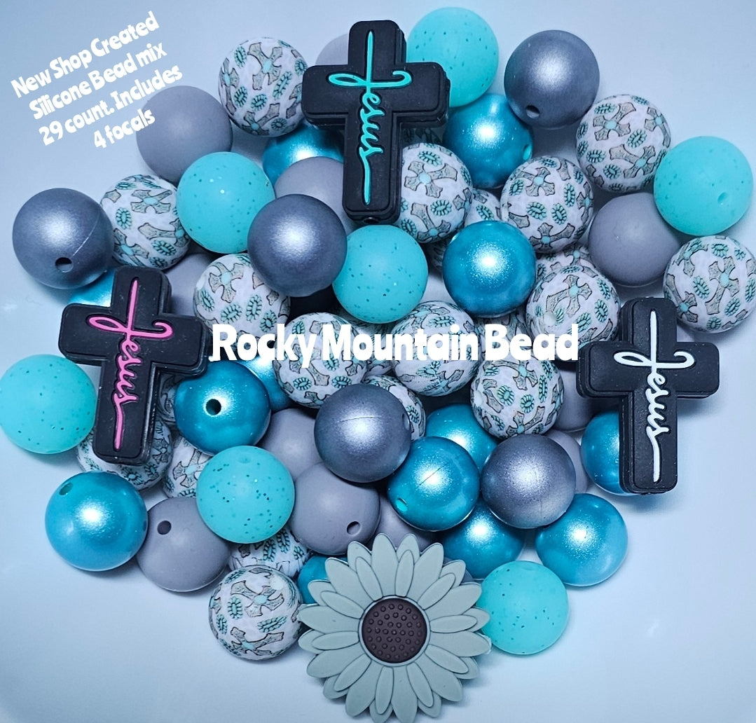 4 New shop created custom DELUXE limited edition mixes silicone. 35 counts includes focals and fancy beads