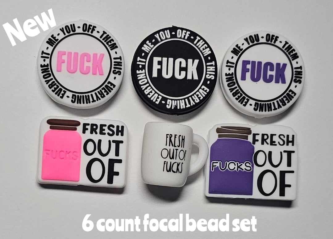 6 count fuck silicone bead set