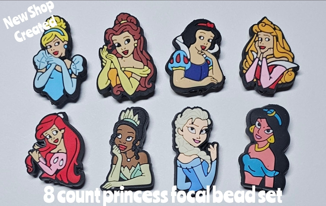 New 8 count princess focal bead set shop custom set