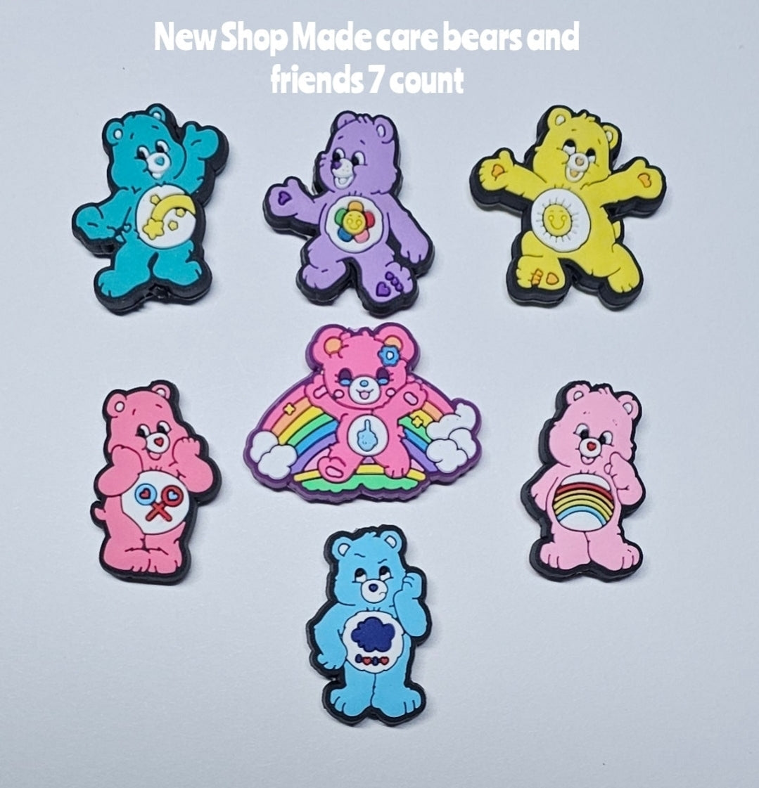 New 7 piece care bears focal bead set shop custom set
