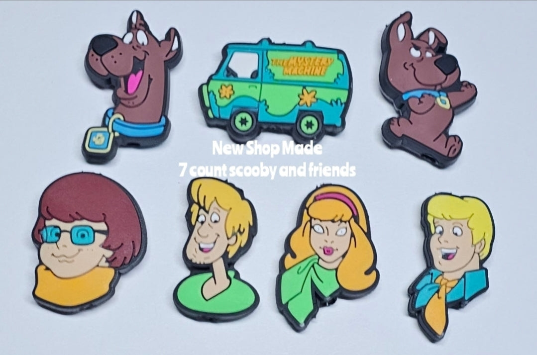 New 7 piece scooby doo focal bead set shop custom set