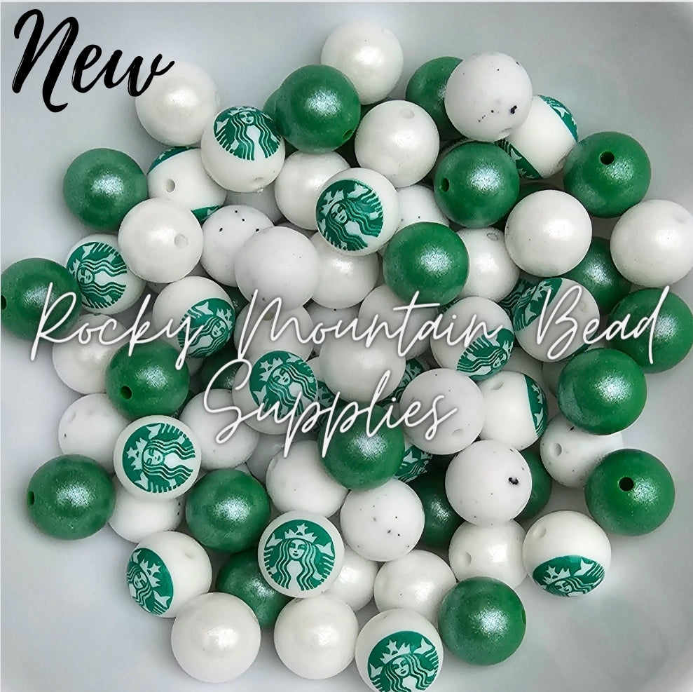 NEW custom mix 15mm silicone coffee DIY BEADS MIX 25 COUNT