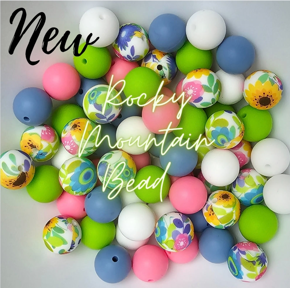NEW custom mix 15mm silicone Sunflower DIY BEADS MIX