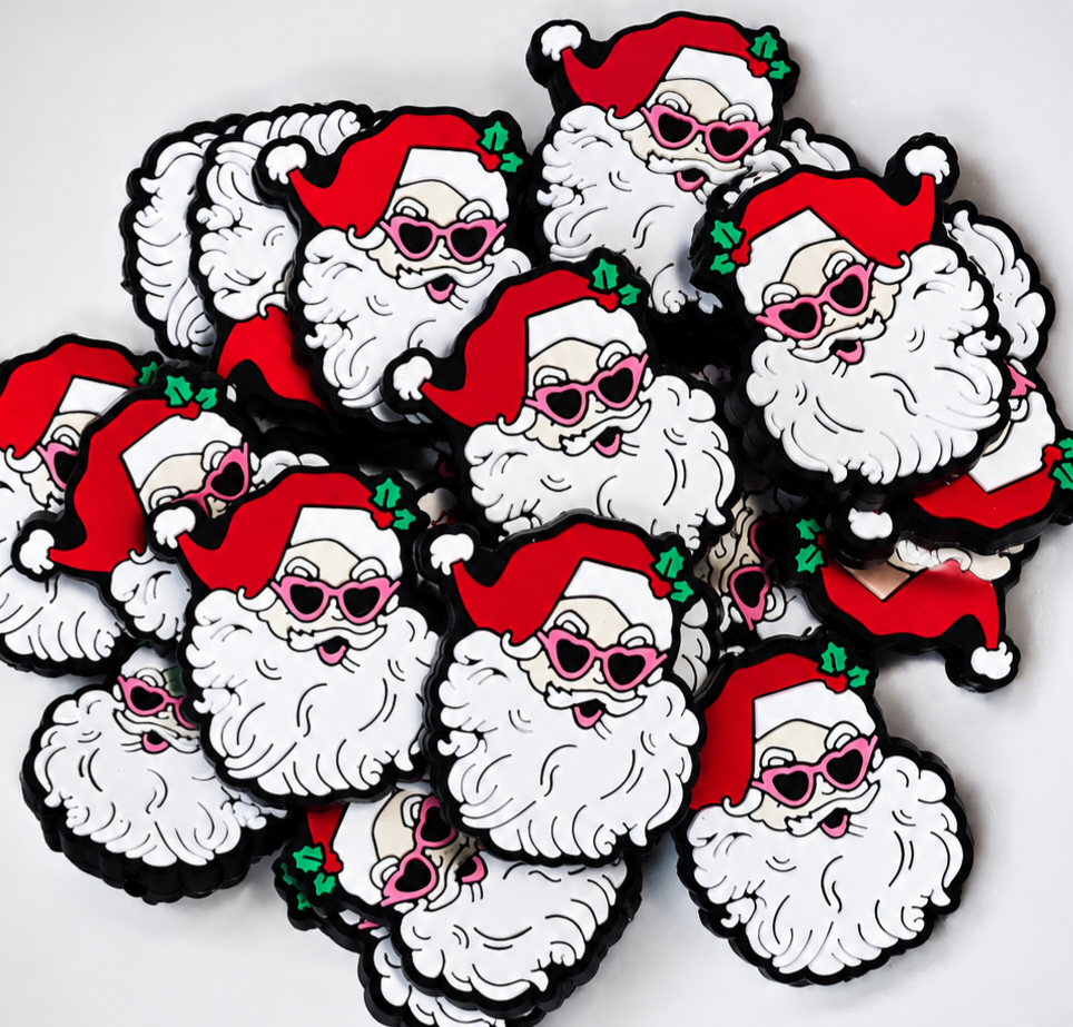 1 Count Focal Bead Santa Christmas