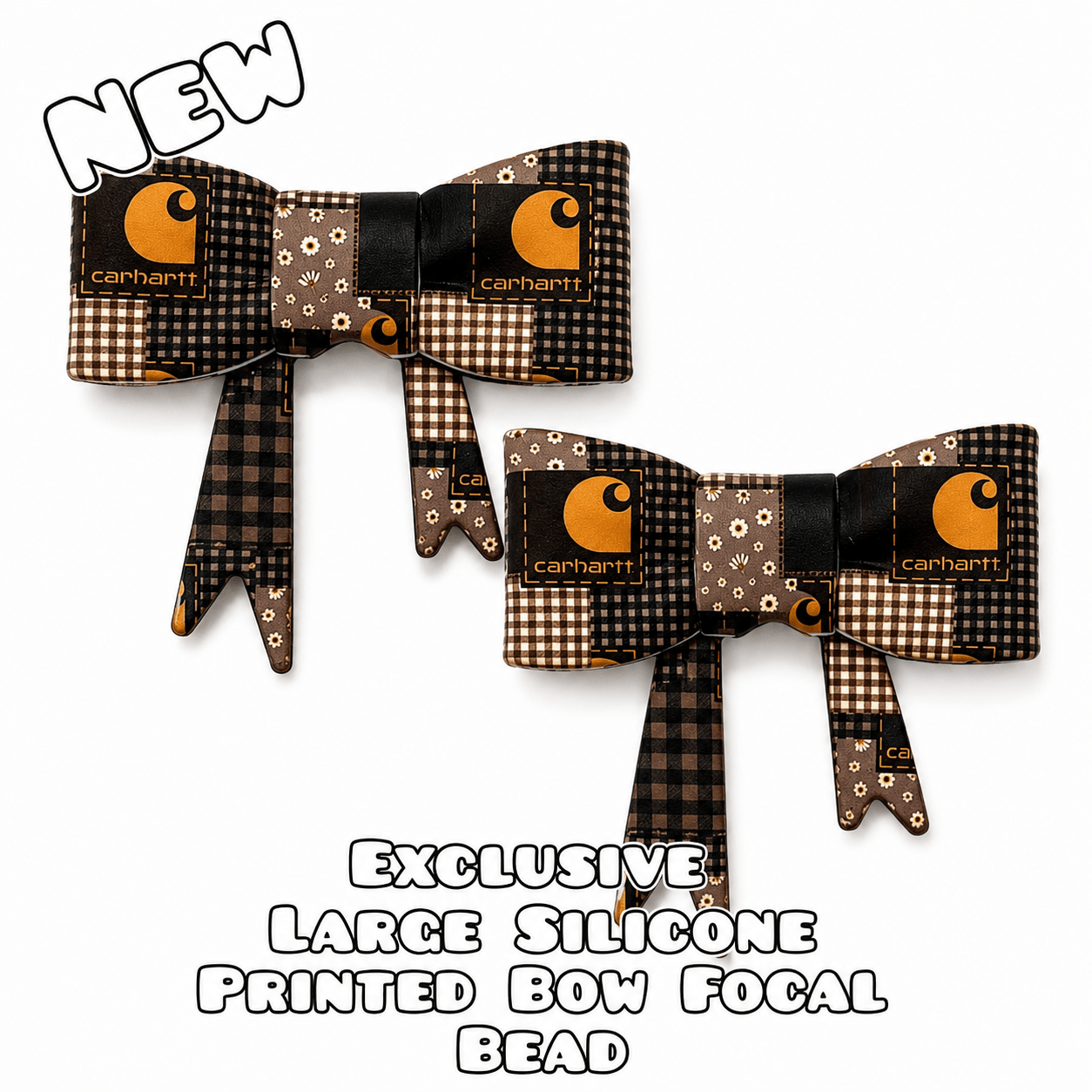 1 Count New Release Silicone Focal Bead Bow Exclusive