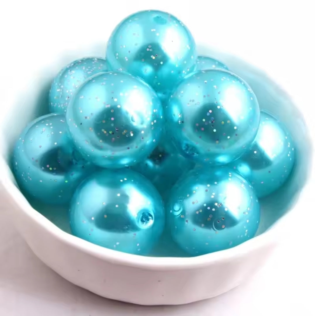 New Colors 1 Count GLITTER 20MM Acrylic Beads Craft Supplies