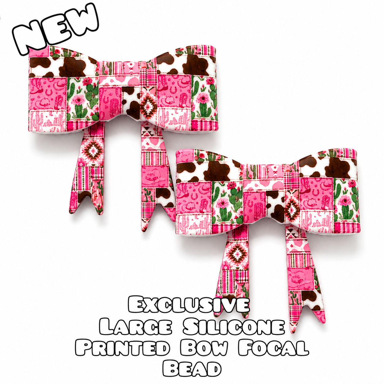 1 Count New Release Silicone Focal Bead Bow Exclusive