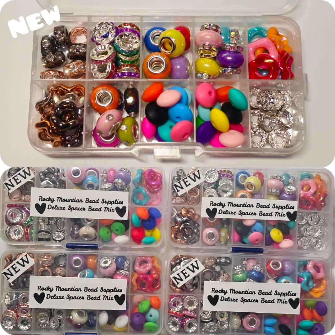 New 100 Count DIY Deluxe Spacer Bead Box Container INCLUDED