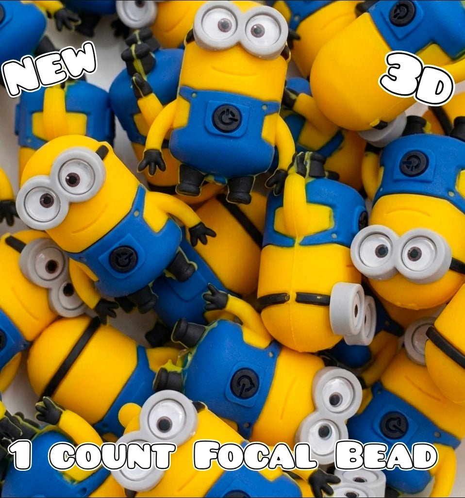 New 1 Count Focal Bead 3D Minions