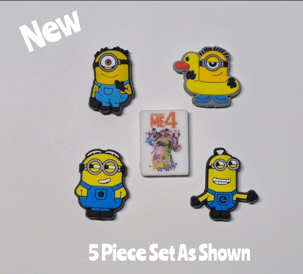 NEW Character DIY Focal Bead 4 Count Craft Supplies Minions