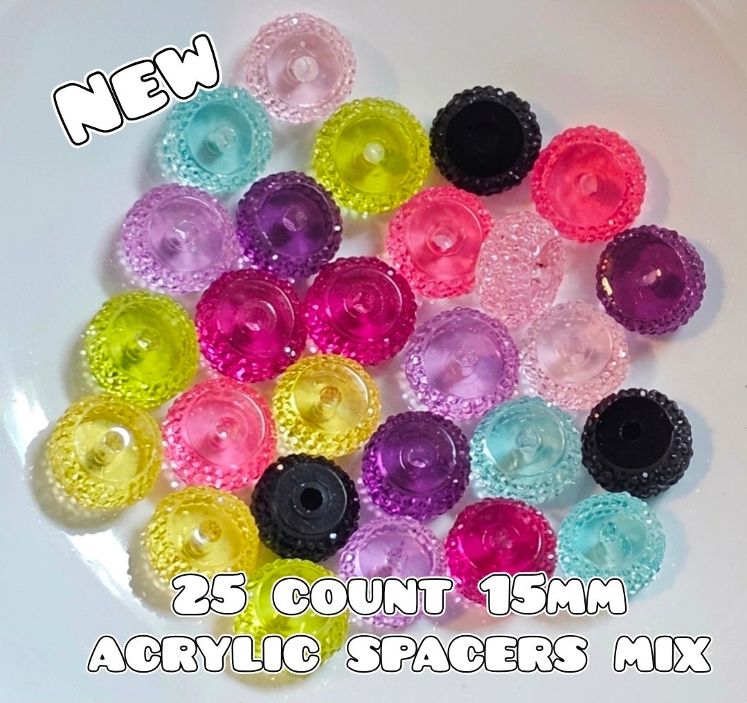 25 Count 15MM Acrylic Spacers Multi Pack