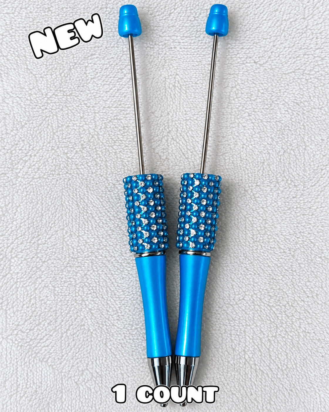 1 Count Beabable PEN Blanks Rhinestone Sky Blue
