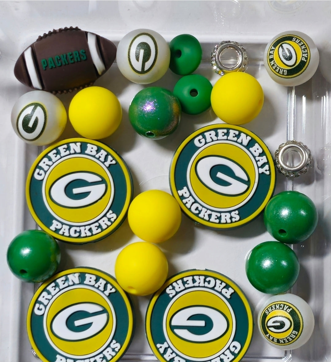Football Bead Mixes With Focals & Acrylics Craft Supplies