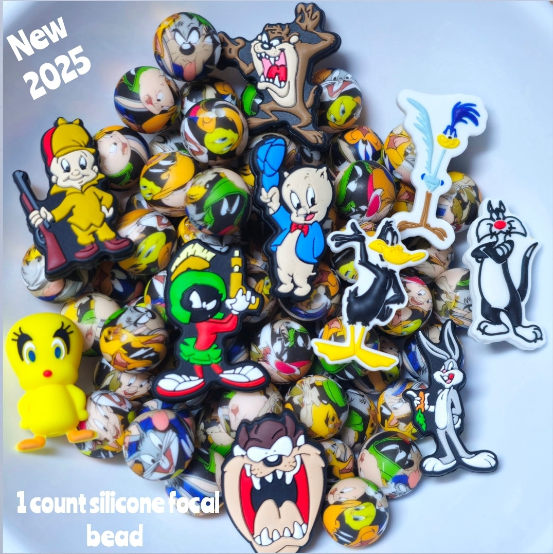 1 count DIY looney tunes focal beads 1 count