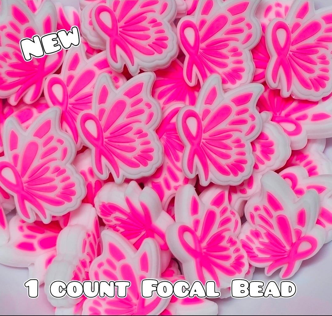 New 1 Count Focal Bead Breast Cancer
