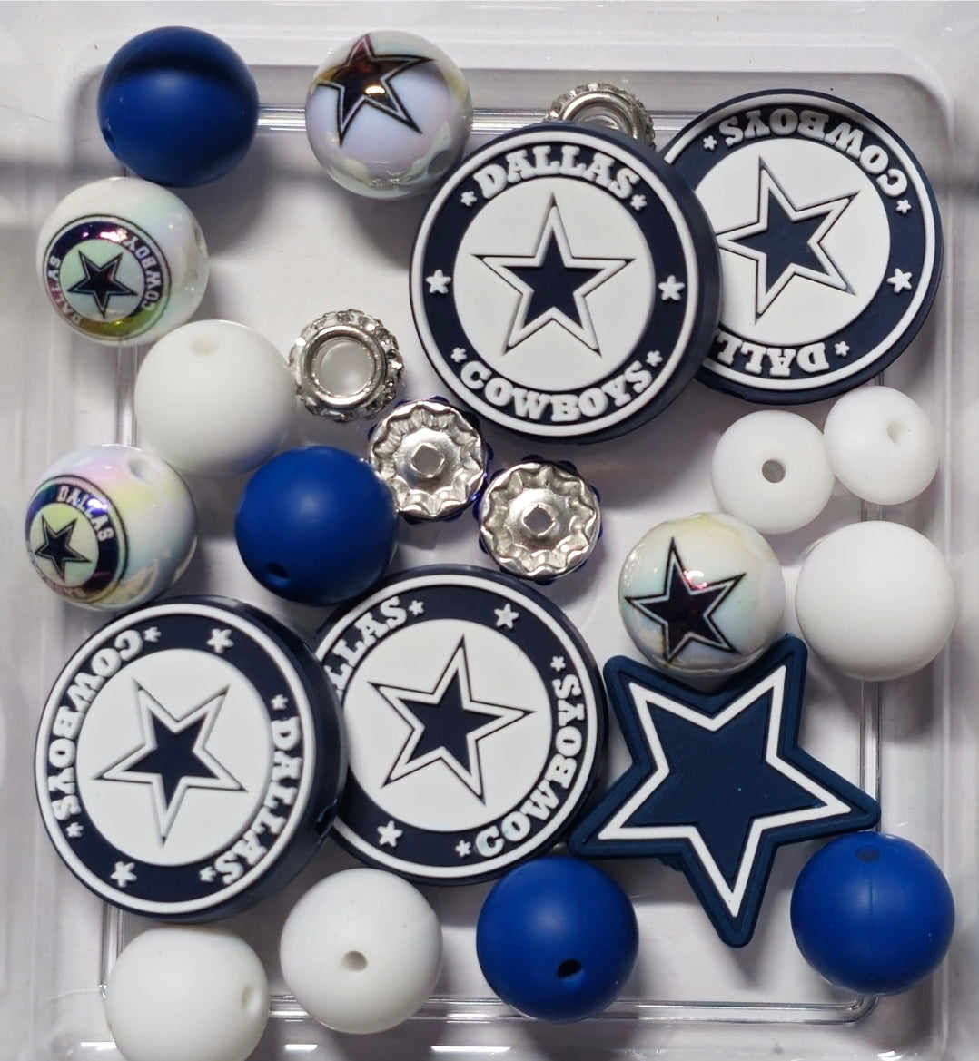 Football Bead Mixes With Focals & Acrylics Craft Supplies