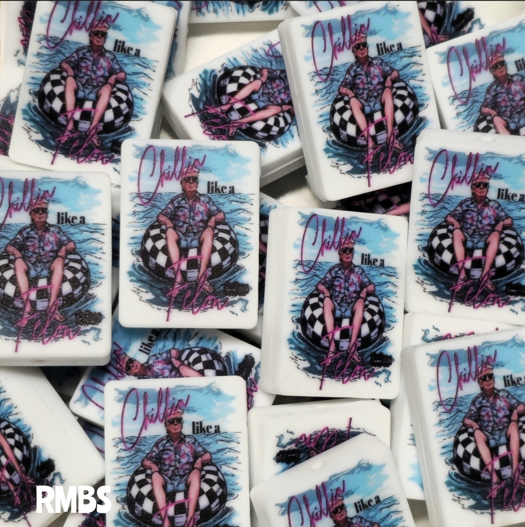 DIY Silicone Printed Focal Beads- 1 Count Bead Charms Craft Supplies Political President
