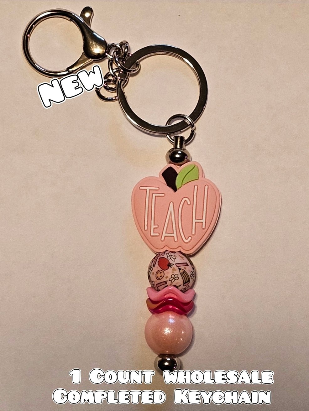 Wholesale 1 Count Beadable Keychain