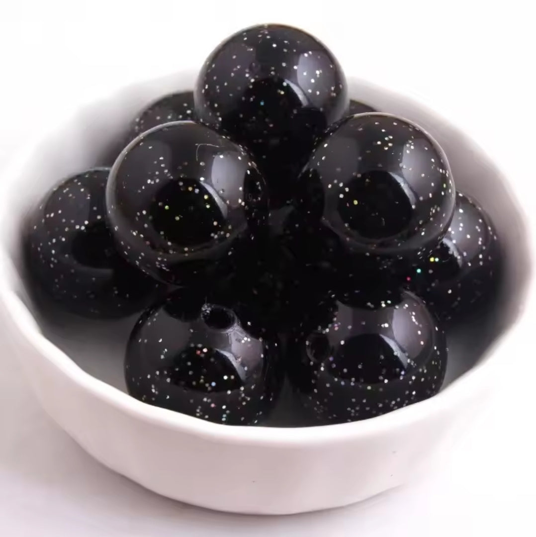 New Colors 1 Count GLITTER 20MM Acrylic Beads Craft Supplies