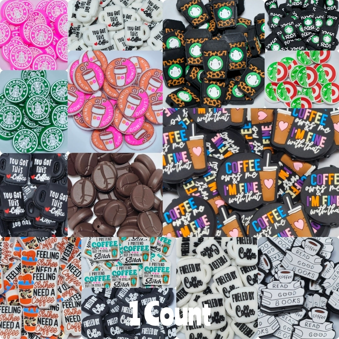DIY Focal Bead 1 Count Craft Supplies Coffee Dunkin Starbucks Beads