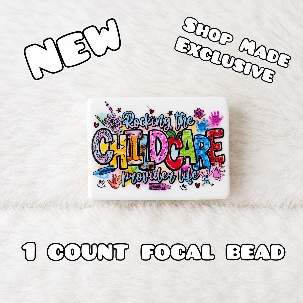 New 1 Count Focal Bead Exclusive Shop Made Childcare