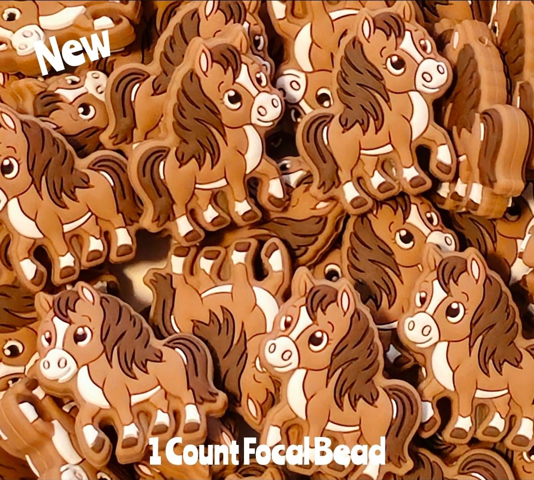 New 1 Horse Count Count Focal Bead