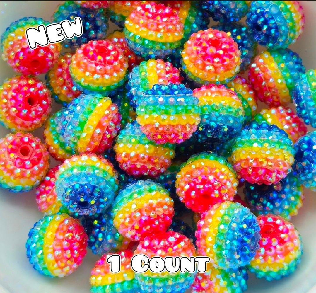 20MM New 1 Count Acrylic Rhinestone Beads Multi Colors