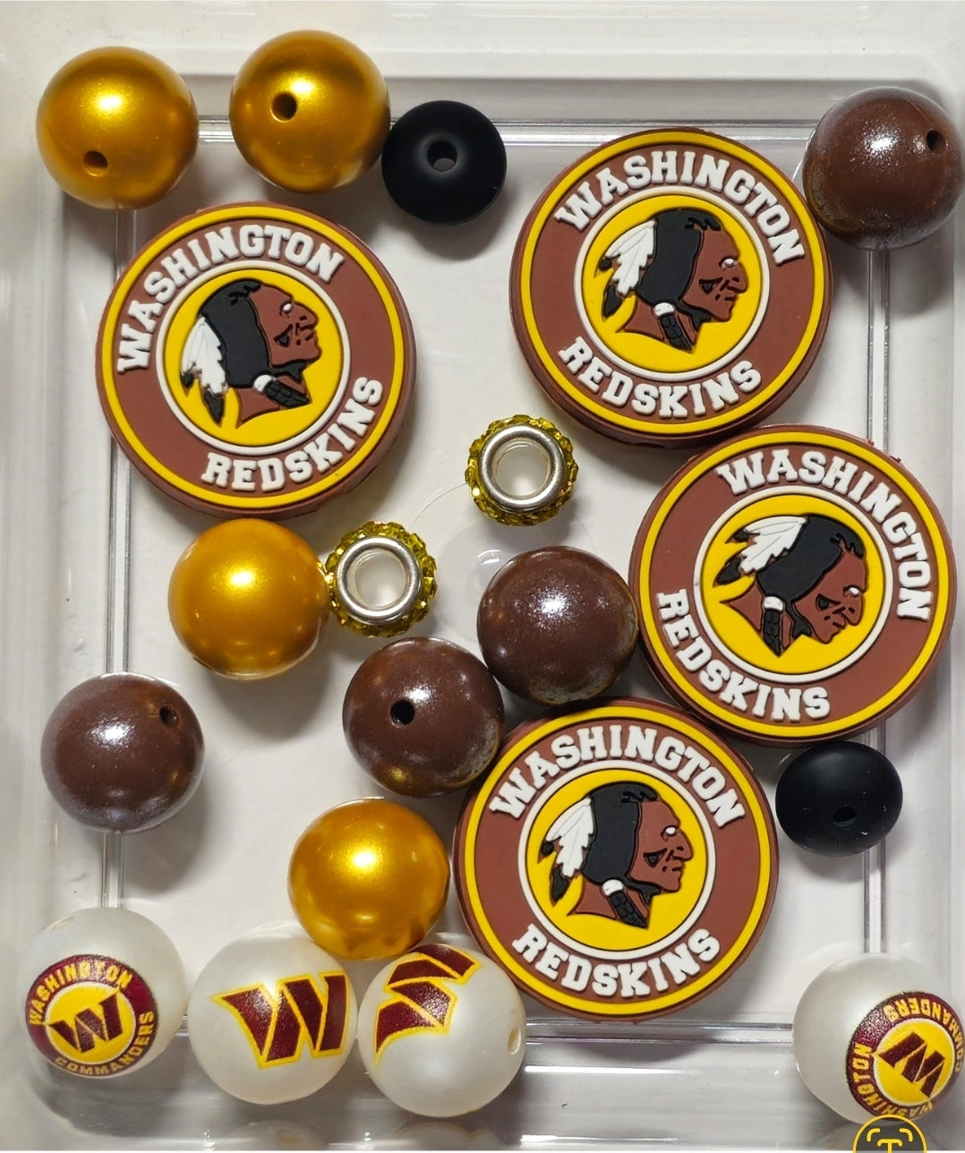 Football Bead Mixes With Focals & Acrylics Craft Supplies