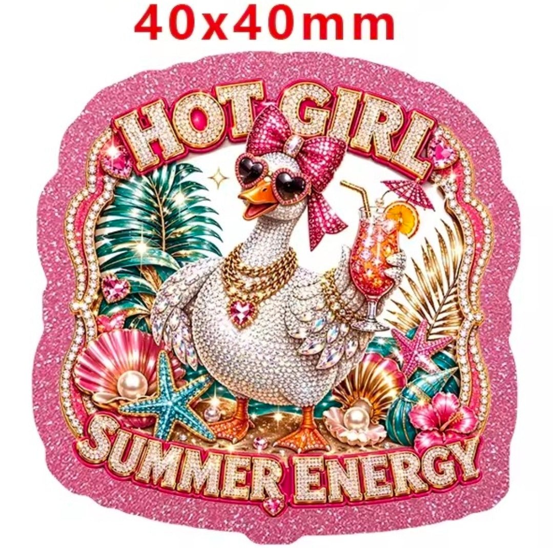 Glitter Acrylic Flatback- Acrylic Planer Resin Charm Animal Sarcastic