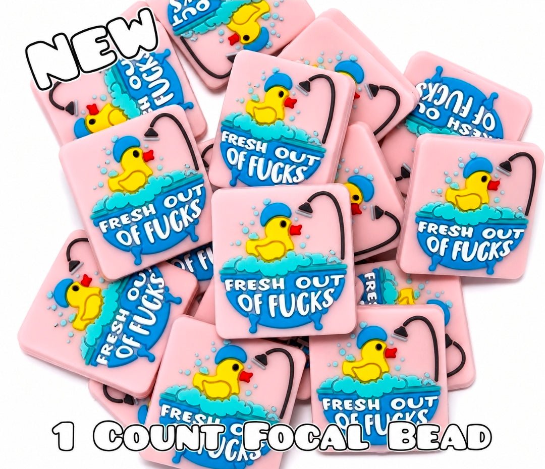 New 1 Count Focal Bead Duck Sarcastic
