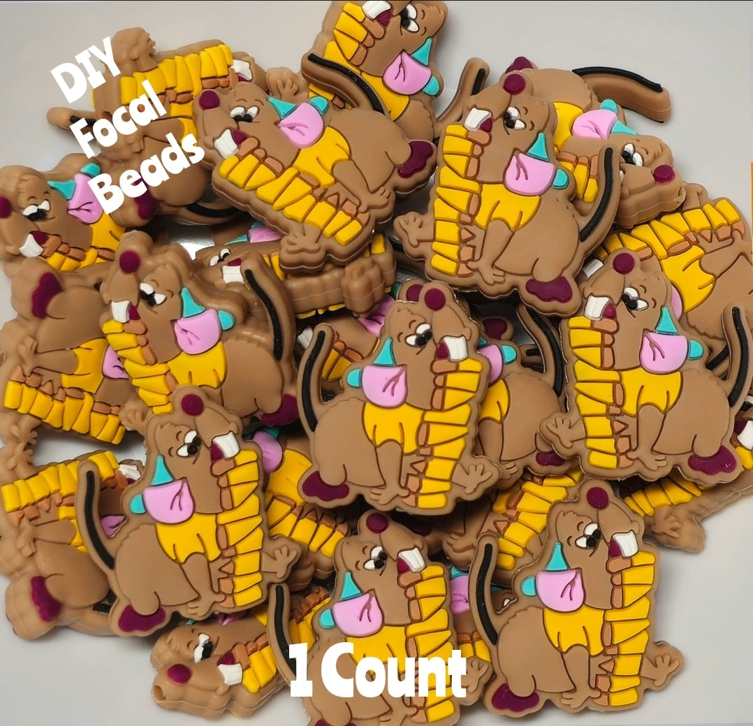 DIY Focal Bead 1 Count Craft Supplies Character Cinderella Gus The Mouse