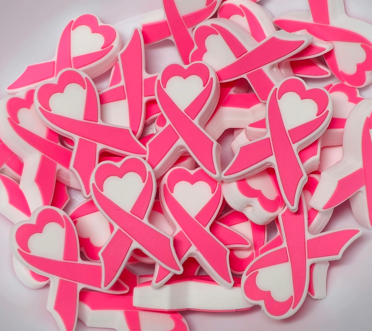 DIY Focal Bead 1 Count Craft Supplies Cancer Awareness Beads Breast Cancer
