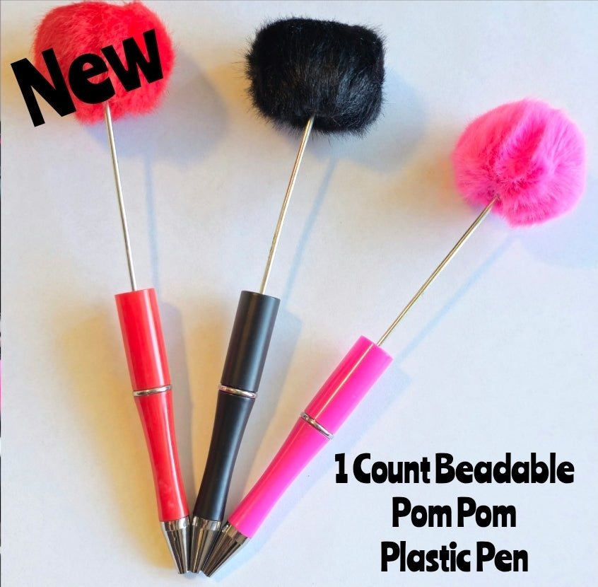 Bolígrafo Pom Pom Esponjoso de 1 Unidad, Suministros de Artesanía para Cuentas DIY