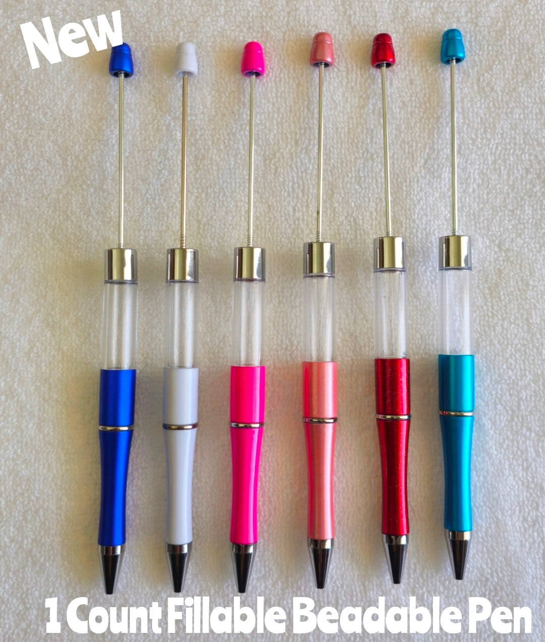 New 1 Count Beadable Fillable Pen Blanks