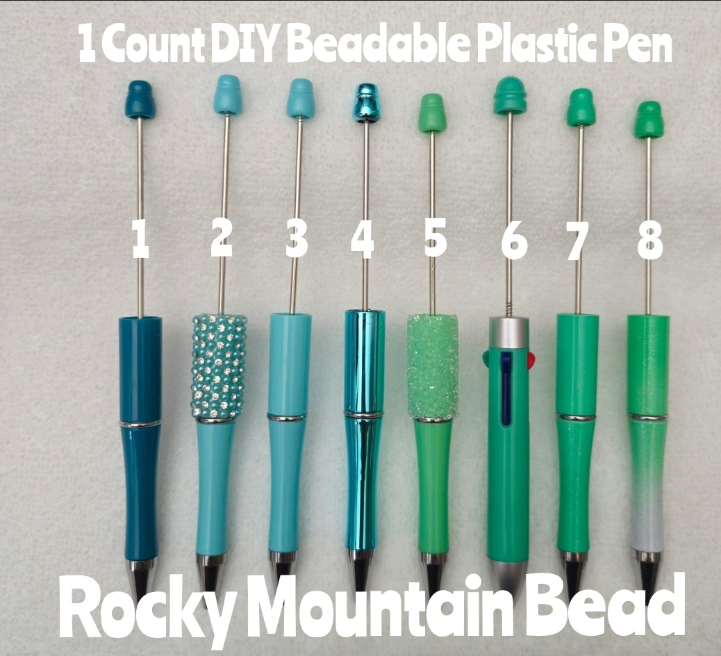 1 Count Beadable Pens DIY Mint Teal Beadable Blanks Craft Supplies