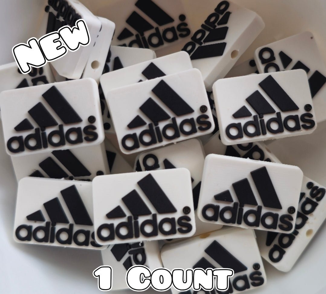 New 1 Count Focal Bead Adidas