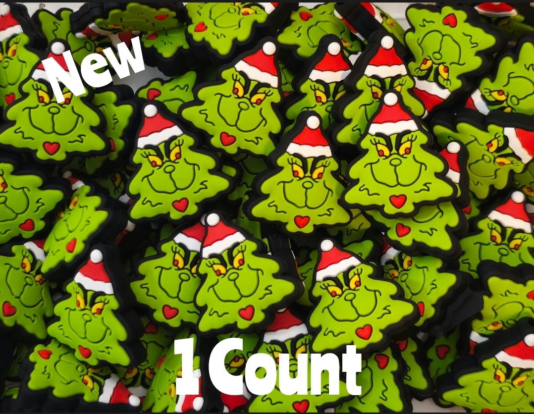 NEW Grinch Christmas Tree Foacal Beads Count Craft Supplies