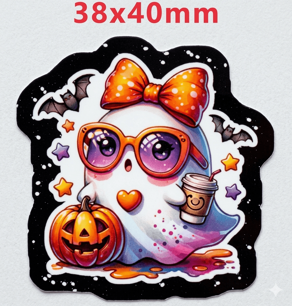 Glitter Acrylic Flatback- Acrylic Planer Resin Charm Halloween